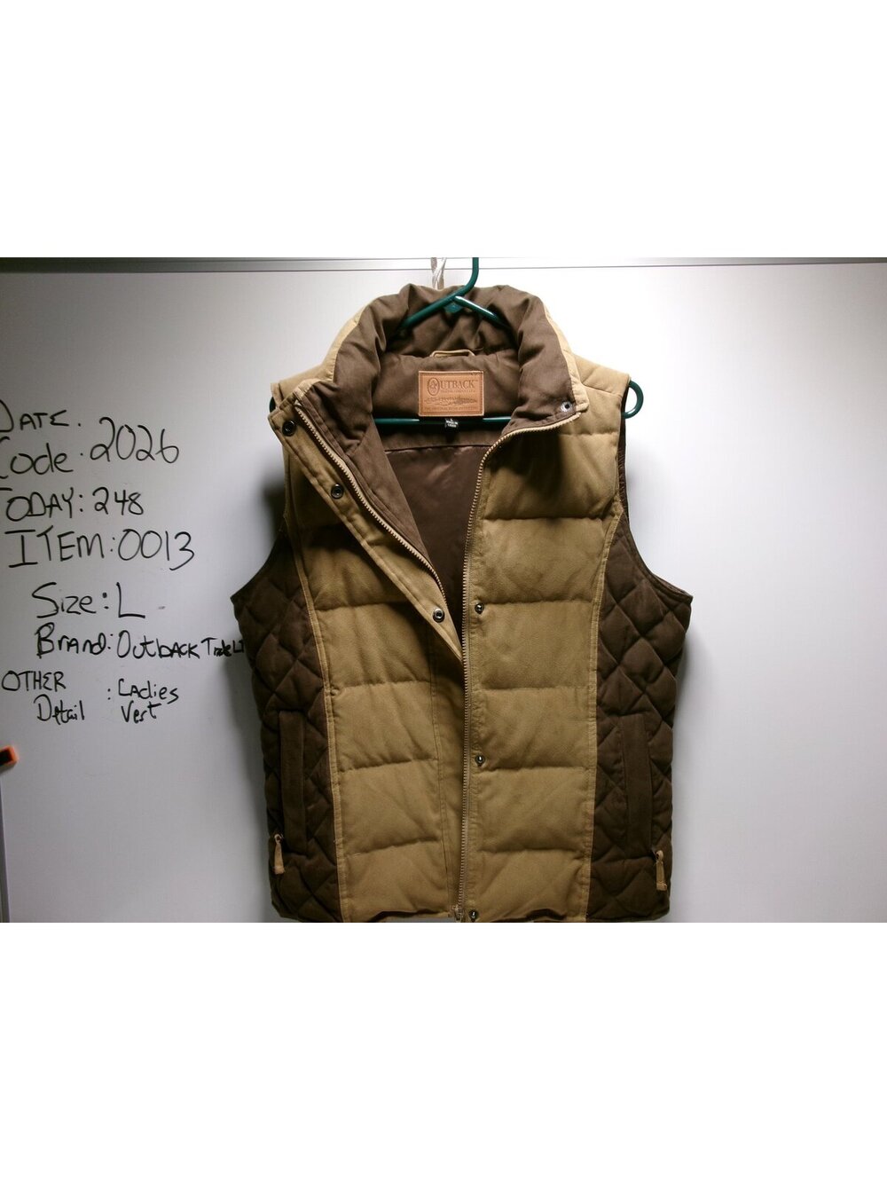 Outback Trading Co Womens Goose Down Vest Size L